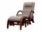 Massage rocking chair with pouffe EGO TWIST Plus EG2004 TCFP Cappuccino (TONY3)